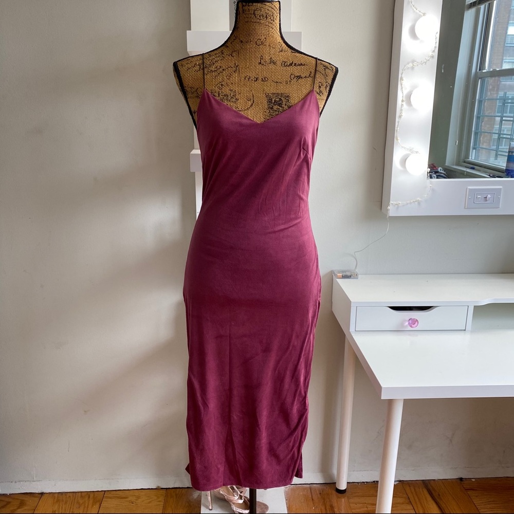 💖Charlotte Russe Mauve Suede Dress Size Large